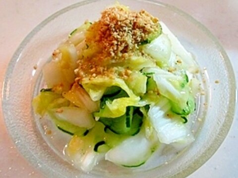 簡単！白菜とキュウリの柚子味噌風味